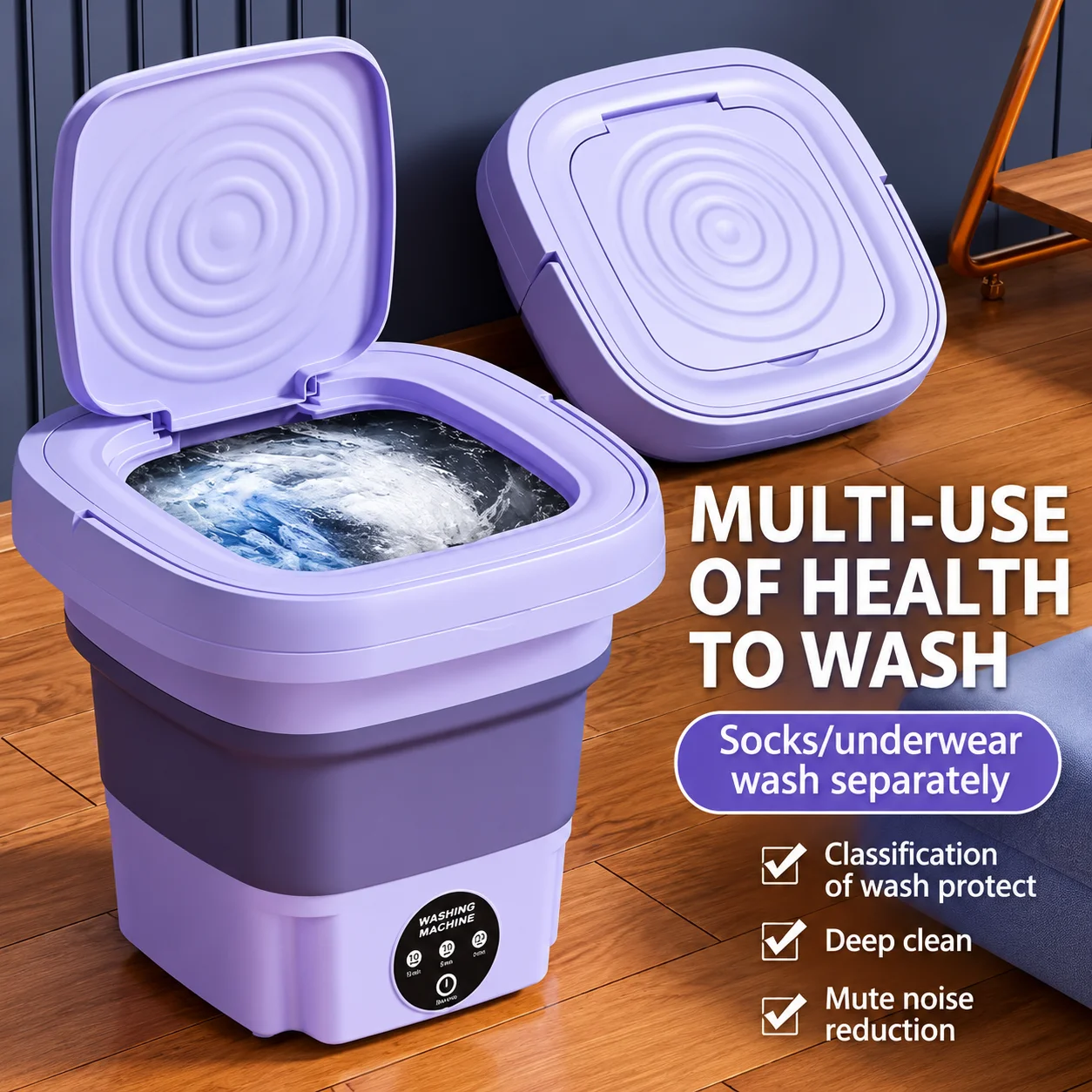 🧺 Foldable Mini Washing Machine!