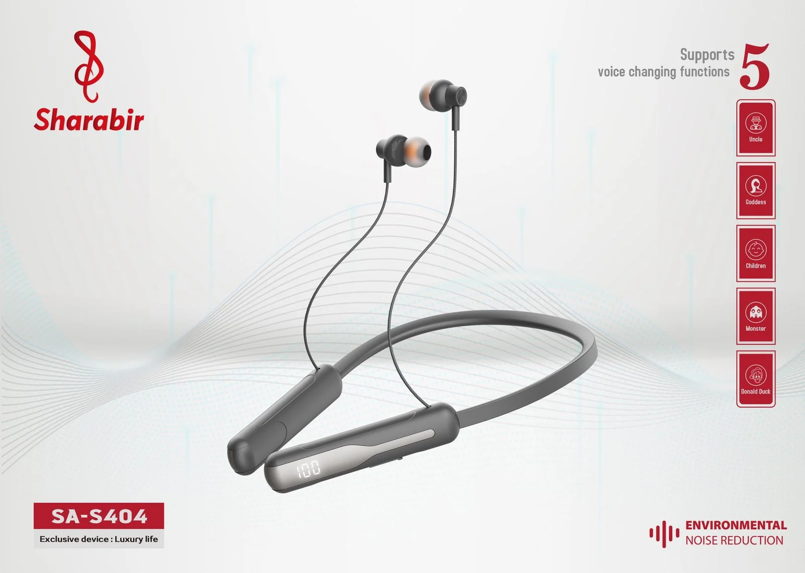 SHARABIR ENC Neckband SA-S404 || 220 HOURS