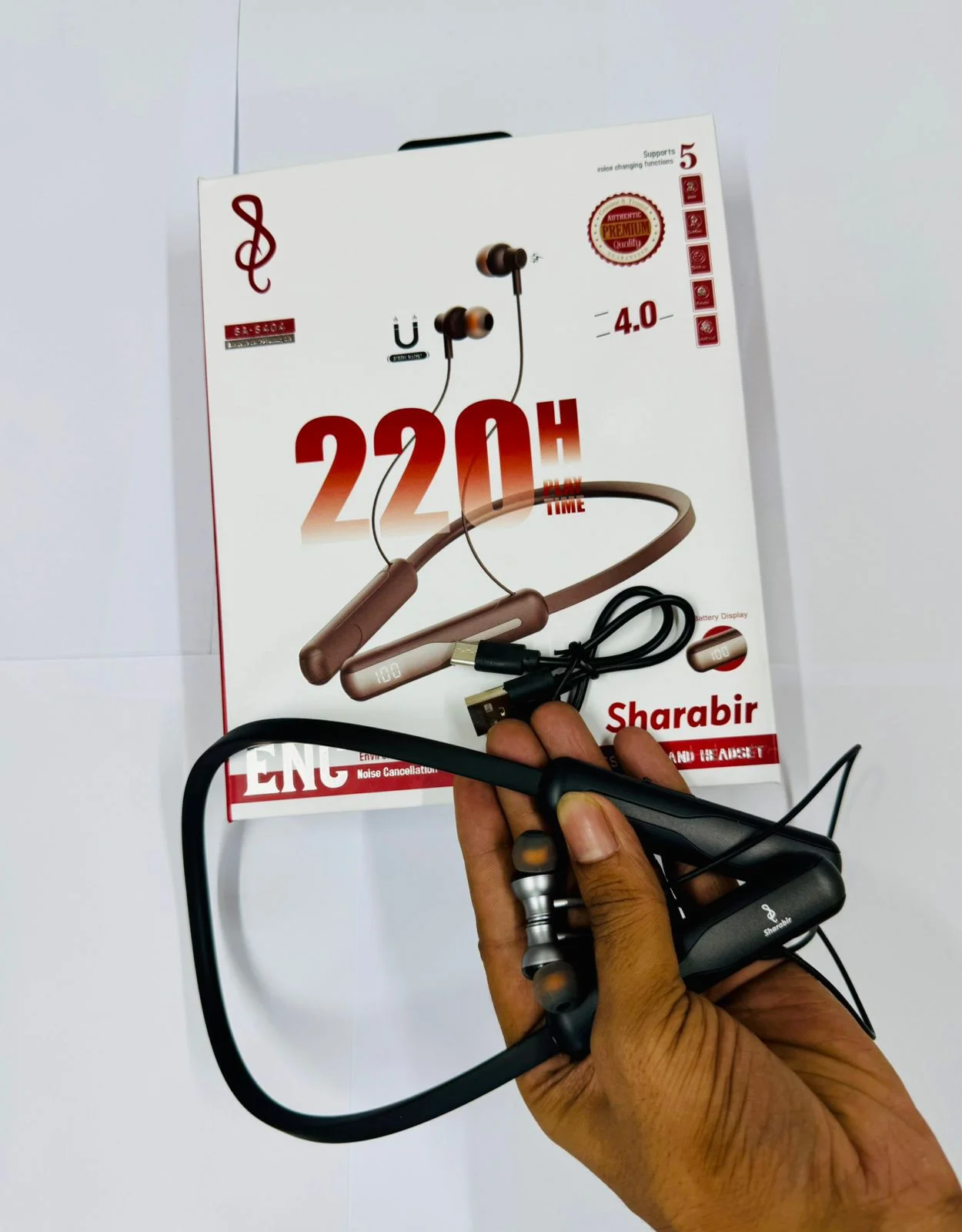 SHARABIR ENC Neckband SA-S404 || 220 HOURS