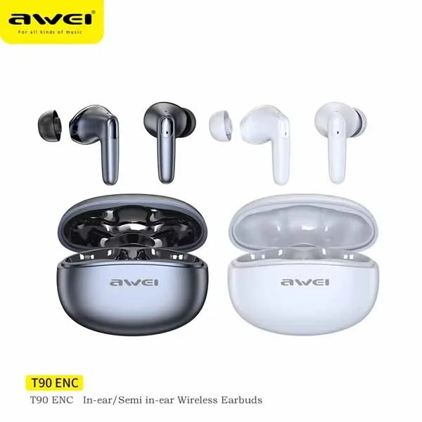 Awei T90 2 in 1 ENC TWS Earbuds