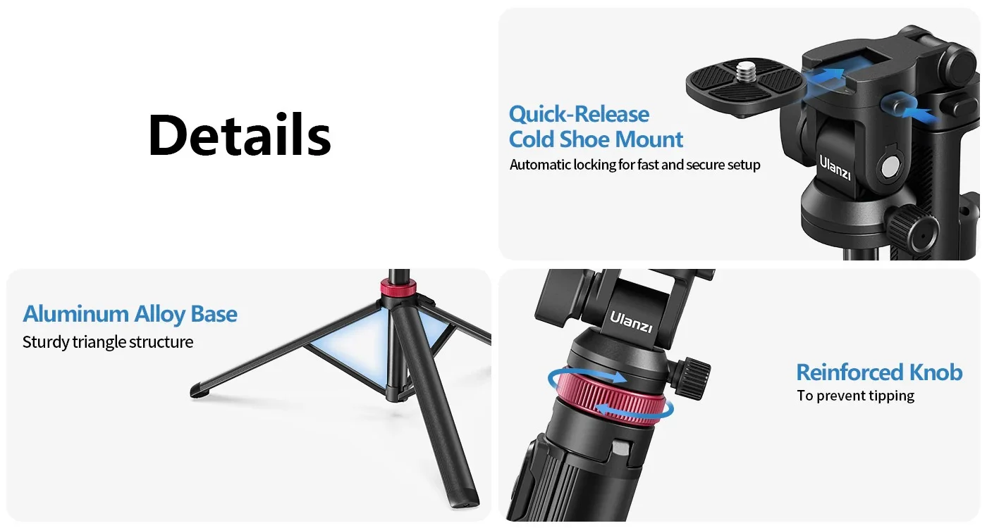 Ulanzi MT-78 Extendable Phone Tripod