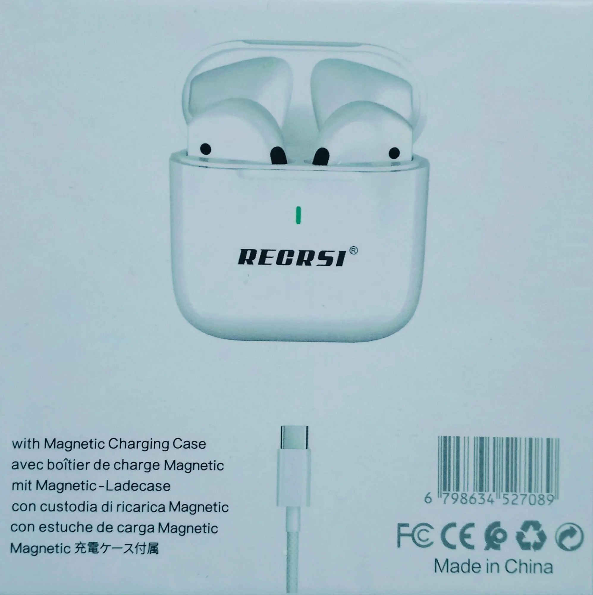 RECRSI RE-Air8 TWS Wireless Earbuds – White