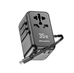 Awei G-52 Universal Travel Adaptor Wall Charger GaN with 4 Output